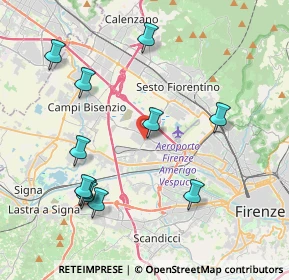 Mappa Via del Cantone, 50019 Firenze FI, Italia (4.44818)