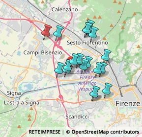 Mappa Via del Cantone, 50019 Firenze FI, Italia (2.88579)