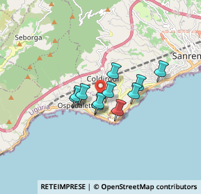 Mappa Strada Rotabile Capo Nero, 18038 Sanremo IM, Italia (1.07727)