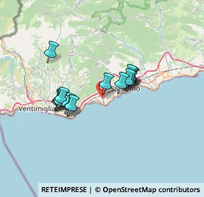 Mappa Strada Rotabile Capo Nero, 18038 Sanremo IM, Italia (5.46647)
