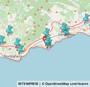 Mappa Strada Rotabile Capo Nero, 18038 Sanremo IM, Italia (5.51071)