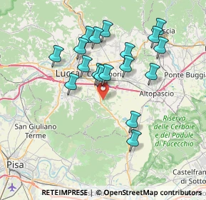 Mappa Via Don Aldo Mei, 55012 Capannori LU, Italia (6.98667)