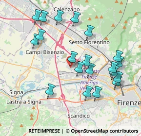 Mappa Via Ettore Majorana, 50019 Sesto Fiorentino FI, Italia (4.199)