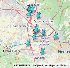 Mappa Via Ettore Majorana, 50019 Sesto Fiorentino FI, Italia (3.34692)