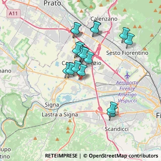 Mappa Via F. Caracciolo, 50013 Campi Bisenzio FI, Italia (3.25167)