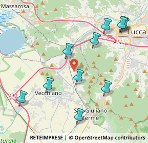 Mappa Via R. Grieco, 56017 San Giuliano Terme PI, Italia (4.70545)