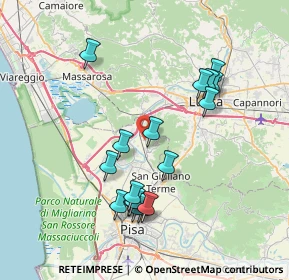 Mappa Via R. Grieco, 56017 San Giuliano Terme PI, Italia (7.57353)