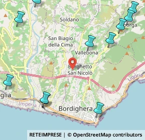 Mappa Via Gallina, 18012 Bordighera IM, Italia (3.17909)