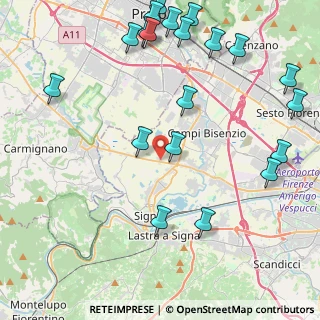 Mappa Via Vingone, 50058 Campi Bisenzio FI, Italia (5.7005)