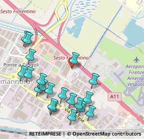 Mappa Via Ponte Giogoli, 50019 Sesto Fiorentino FI, Italia (0.596)