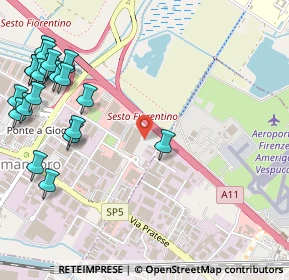 Mappa Via Ponte Giogoli, 50019 Sesto Fiorentino FI, Italia (0.7405)