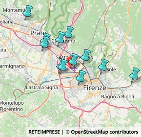 Mappa Via Ponte Giogoli, 50019 Sesto Fiorentino FI, Italia (6.32417)