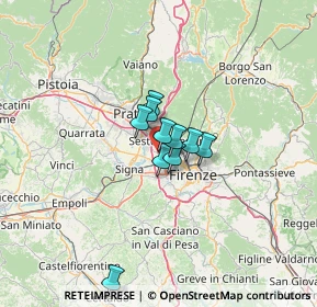 Mappa Via del Ponte all'Asse, 50019 Sesto Fiorentino FI, Italia (10.75182)