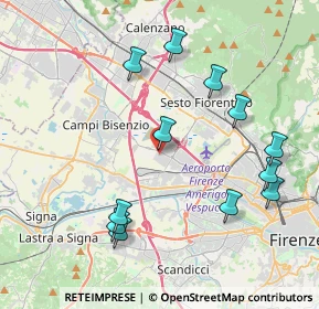 Mappa Via del Ponte all'Asse, 50019 Sesto Fiorentino FI, Italia (4.425)