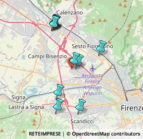 Mappa Via del Ponte all'Asse, 50019 Sesto Fiorentino FI, Italia (3.84545)