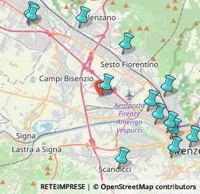 Mappa Via del Ponte all'Asse, 50019 Sesto Fiorentino FI, Italia (5.70077)