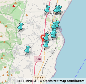 Mappa Vico Tiglio, 95014 Giarre CT, Italia (3.59455)