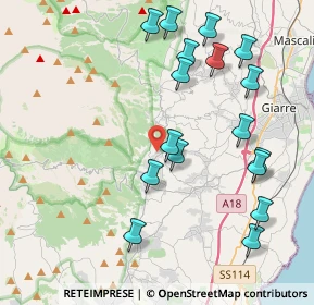 Mappa Via Pavone, 95019 Zafferana Etnea CT, Italia (5.00176)