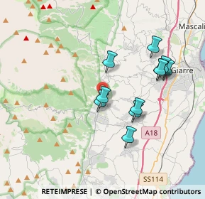 Mappa Via Pavone, 95019 Zafferana Etnea CT, Italia (3.72909)