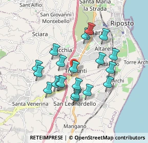 Mappa Via Vincenzo Monti, 95014 Giarre CT, Italia (1.774)