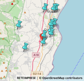 Mappa Via Vincenzo Monti, 95014 Giarre CT, Italia (3.64455)