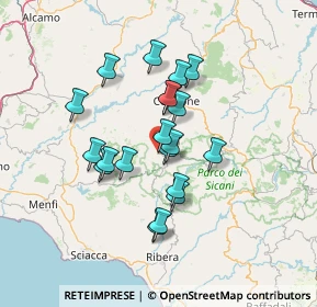 Mappa Cortile Vetrano, 90032 Bisacquino PA, Italia (12.3845)