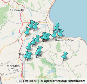 Mappa Vaccarizzo Albanese, 87060 Vaccarizzo Albanese CS, Italia (11.46389)