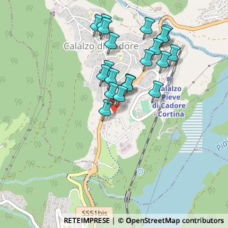 Mappa Via Carlo Alberto Dalla Chiesa, 32042 Calalzo di Cadore BL, Italia (0.4525)
