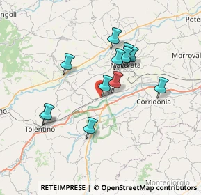 Mappa Via Vincenzo Cento, 62010 Casette Verdini MC, Italia (6.40417)