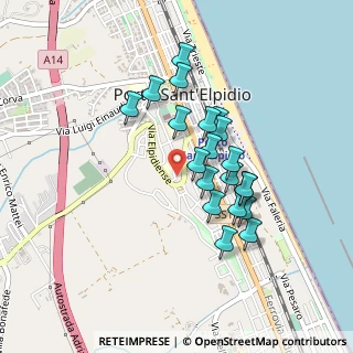 Mappa Via Adige, 63821 Porto Sant'Elpidio FM, Italia (0.388)