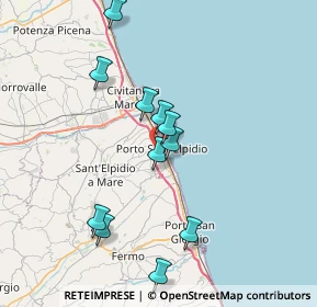 Mappa 63821 Porto Sant'Elpidio FM, Italia (7.15455)