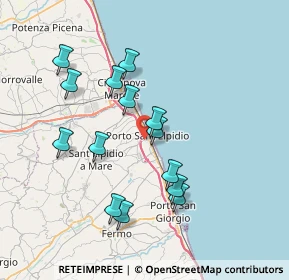 Mappa 63821 Porto Sant'Elpidio FM, Italia (7.14286)