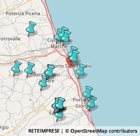 Mappa 63821 Porto Sant'Elpidio FM, Italia (8.2505)