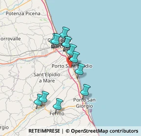 Mappa 63821 Porto Sant'Elpidio FM, Italia (6.15833)