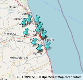 Mappa 63821 Porto Sant'Elpidio FM, Italia (9.76294)