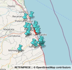 Mappa 63821 Porto Sant'Elpidio FM, Italia (9.83176)