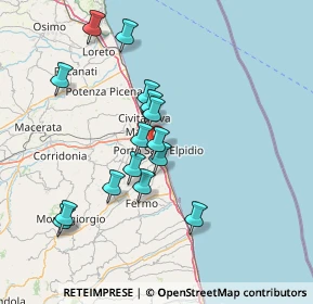 Mappa 63821 Porto Sant'Elpidio FM, Italia (13.86067)