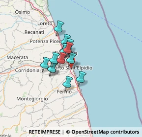 Mappa 63821 Porto Sant'Elpidio FM, Italia (8.45357)