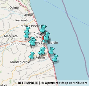 Mappa 63821 Porto Sant'Elpidio FM, Italia (9.30188)