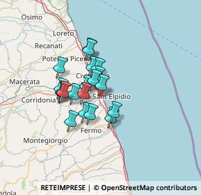 Mappa 63821 Porto Sant'Elpidio FM, Italia (9.6325)