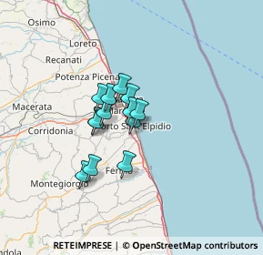 Mappa 63821 Porto Sant'Elpidio FM, Italia (8.40615)