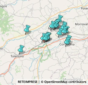 Mappa Via Europa, 62010 Casette Verdini MC, Italia (5.80778)