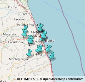 Mappa Via Silvio Pellico, 63821 Porto Sant'Elpidio FM, Italia (9.52938)