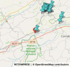 Mappa Sforzacosta - Via Liviabella, 62100 Sforzacosta MC, Italia (5.41938)