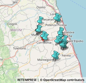 Mappa , 62014 Corridonia MC, Italia (11.862)