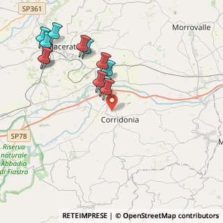 Mappa , 62014 Corridonia MC, Italia (4.54917)