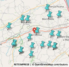 Mappa , 62014 Corridonia MC, Italia (9.618)