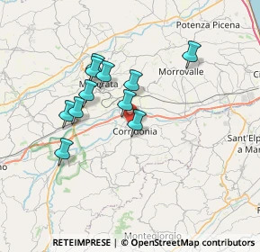 Mappa , 62014 Corridonia MC, Italia (6.19091)