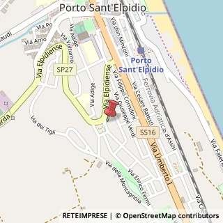 Mappa Piazza Dante Alighieri, 1, 63821 Porto Sant'Elpidio, Fermo (Marche)