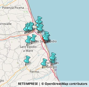 Mappa Via Ludovico Ariosto, 63821 Porto Sant'Elpidio FM, Italia (5.71647)